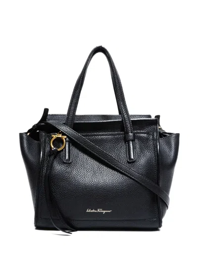 Pre-owned Ferragamo 2015-2025 Mini Eimy Tote Bag In Black