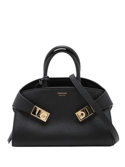 Pre-owned Ferragamo 2020-2026 Mini Leather Hug Satchel In Black