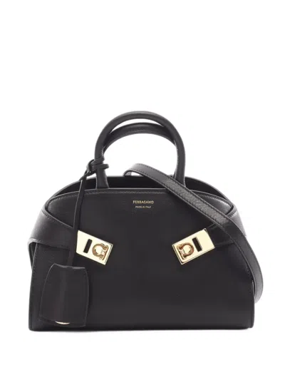 Pre-owned Ferragamo 2020s Hug Leather Tote Bag In Black