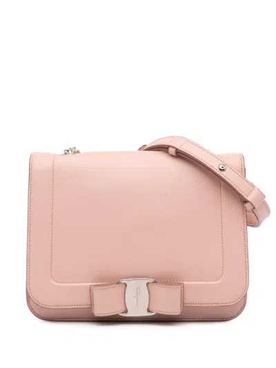 Pre-owned Ferragamo 2021-2024 Vara Leather Bow Crossbody Bag