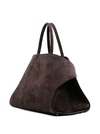 Pre-owned Ferragamo 2021 Large Suede Hug Top Handle Bag Satchel