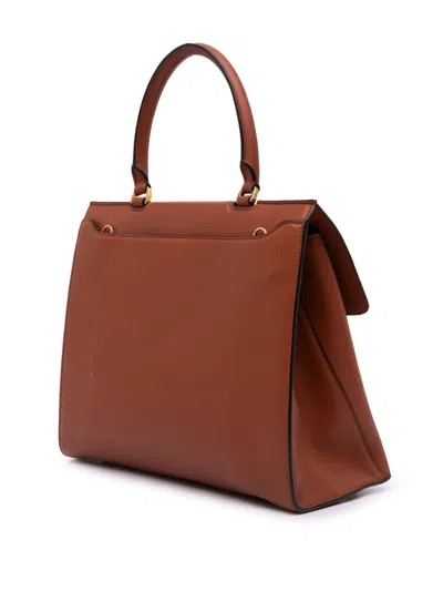 Pre-owned Ferragamo 2021 Leather Gancini Trifolio Top Handle Bag Satchel