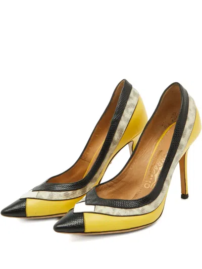 Pre-owned Ferragamo 2024 95mm Susi Pumps