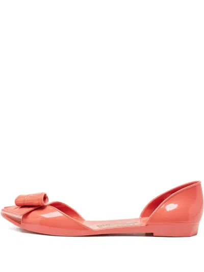 Pre-owned Ferragamo 2024 Jelly Ballet Flats In Pink