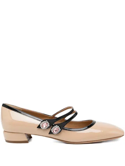 Ferragamo 20mm Crystal Embellished Pumps In Multi