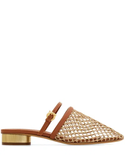 Ferragamo 20mm Mesh Mules In Neutrals
