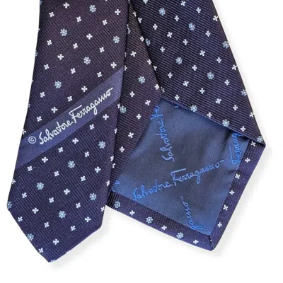 Ferragamo 3-romagna Tie Navy In Blue