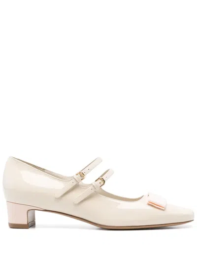 Ferragamo 30mm Rivella Pumps In Neutrals