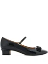 Ferragamo 30mm Vara Bow-detail Mary Jane Pumps In Black