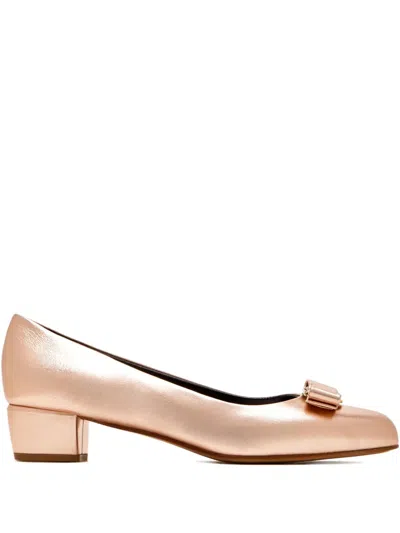 Ferragamo 30mm Vara-bow Pumps In Pink