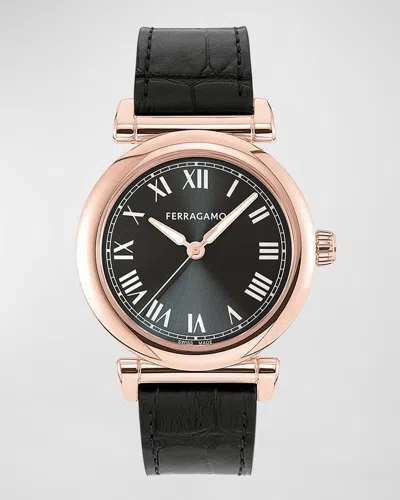 Ferragamo Allure Quartz 36mm In Rosegold