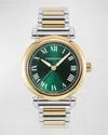 FERRAGAMO 36MM FERRAGAMO ALLURE WATCH WITH GREEN DIAL, TWO TONE