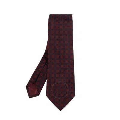 Ferragamo 4-vigo7j Monogram Silk Tie In Blue
