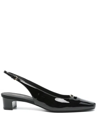 Ferragamo 40mm Cut-out Slingback Pumps