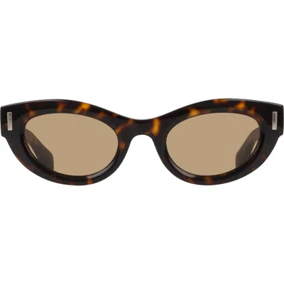 Ferragamo 49mm Small Cat Eye Sunglasses In Brown