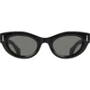 Ferragamo 49mm Small Cat Eye Sunglasses In Black