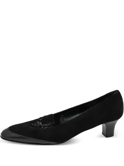 Pre-owned Ferragamo 50mm Bow-detail Pumps