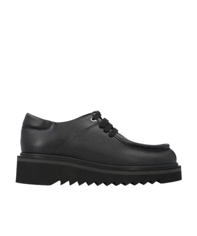 Ferragamo 50mm Chunky Lace-up Oxford Shoes In Black
