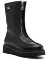 Ferragamo Euralio Genuine Shearling Lined Boot In Black