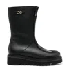 Ferragamo Euralio Genuine Shearling Lined Boot In Black