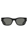 Ferragamo 51mm Modified Rectangular Sunglasses In Black