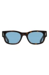 Ferragamo 51mm Modified Rectangular Sunglasses In Dark Tortoise