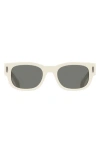 Ferragamo 51mm Modified Rectangular Sunglasses In Ivory