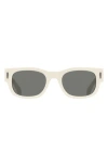 Ferragamo 51mm Modified Rectangular Sunglasses In White