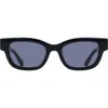 Ferragamo Gancino Rectangle Acetate Sunglasses In Black
