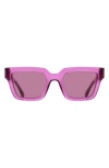 Ferragamo 52mm Square Sunglasses In Transparent Cyclamen