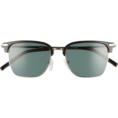 Ferragamo 53mm Polarized Square Sunglasses In Light Gold/black