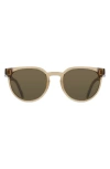 Ferragamo 53mm Round Sunglasses In Transparent Sand