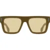 Ferragamo 53mm Square Sunglasses In Khaki