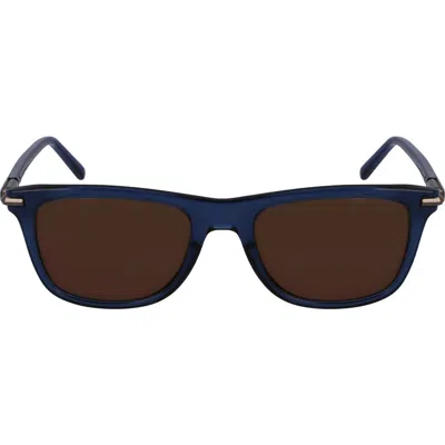 Ferragamo 54mm Modified Rectangular Sunglasses In Blue