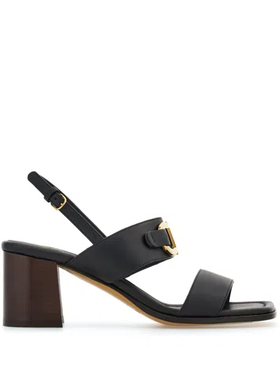 FERRAGAMO 55MM GANCINI-BUCKLE LEATHER SANDALS