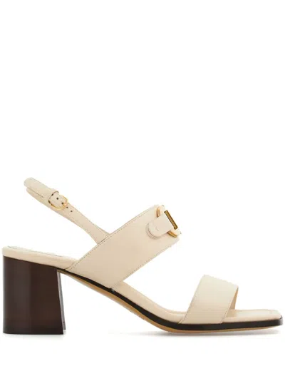 FERRAGAMO 55MM GANCINI-BUCKLE LEATHER SANDALS
