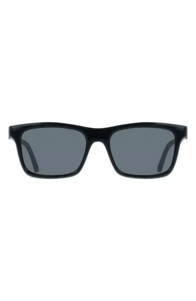 Ferragamo 55mm Rectangular Sunglasses In Black