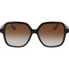 Ferragamo 57mm Gradient Rectangular Sunglasses In Black