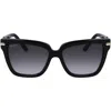 Ferragamo 57mm Polarized Rectangular Sunglasses In Multi