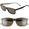 Ferragamo 57mm Square Sunglasses In Dark Green/beige