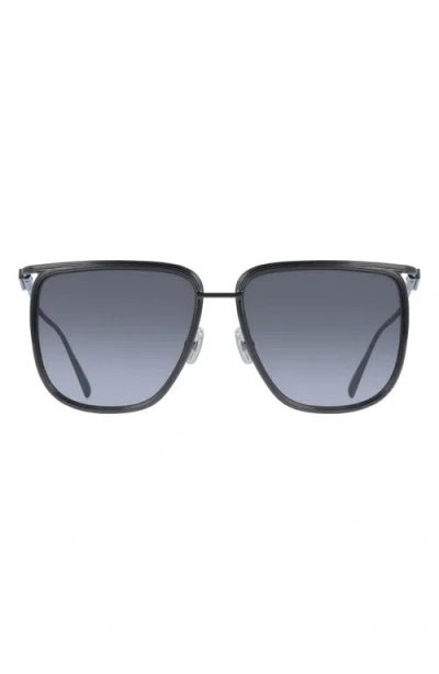 Ferragamo 58mm Gradient Modified Rectangular Sunglasses In Neutral