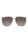 Ferragamo 58mm Gradient Modified Rectangular Sunglasses In Neutral