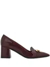 Ferragamo Pump With Gancini Ornament In Red