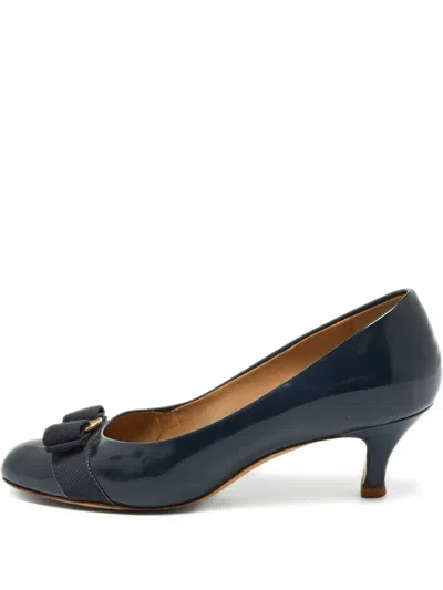 Pre-owned Ferragamo 60mm Vara-bow Pumps