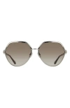Ferragamo 62mm Oversize Tea Cup Sunglasses In Gray