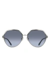 Ferragamo 62mm Oversize Tea Cup Sunglasses In Blue