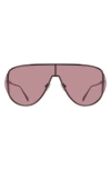 Ferragamo 63mm Oversize Aviator Sunglasses In Burgundy