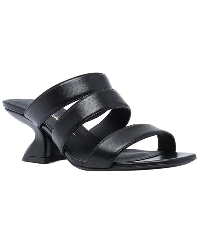 Ferragamo 6mm Steffie Chunky Leather Sandal In Black