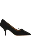 Ferragamo Pointed Toe Stiletto Heel Pumps With Bow In Black