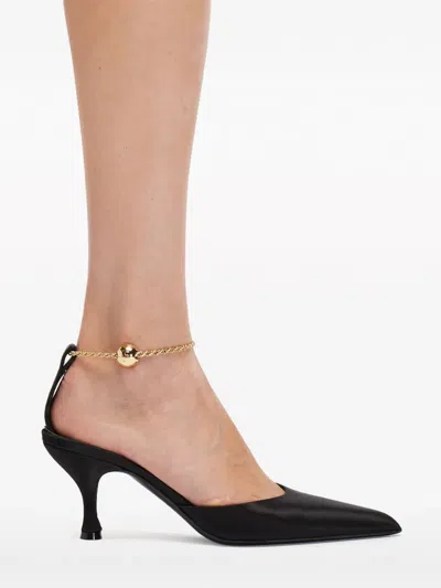 FERRAGAMO FERRAGAMO 70MM CABLE-LINK CHAIN SATIN-FINISH PUMPS